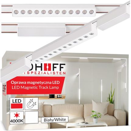 Ledhoff Oświetlenie Szynowe Magnetyczne Zestaw Listwa 1M + 3X Lampa Liniowa Led (B8307B8157+2XB8181+B8179)