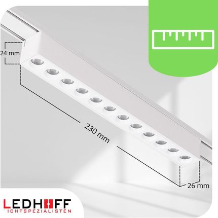 Ledhoff Oświetlenie Szynowe Magnetyczne Zestaw Listwa 1M + 2X Lampa Liniowa Led (B8303B8157+2XB8179) - zdjęcie 4