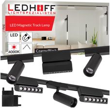Ledhoff Oświetlenie Szynowe Magnetyczne Zestaw 2X Listwa 1M + 6X Lampa Led Czarna (B84812XB8156+3XB8360+3XB8184+B8170)