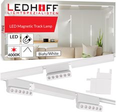 Ledhoff Oświetlenie Szynowe Magnetyczne Zestaw 2X Listwa 1M + 6X Lampa Led Biała (B84832XB8157+3XB8361+3XB8183+B8171)