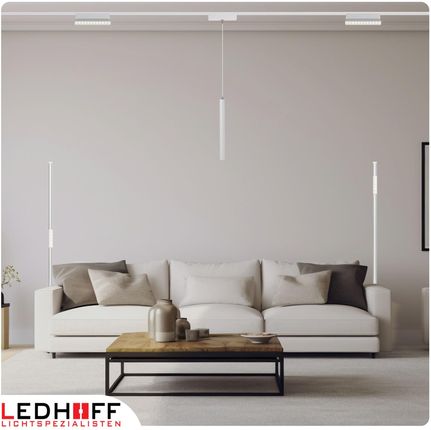 Ledhoff Oświetlenie Szynowe Magnetyczne Zestaw 2X Listwa 1M + 5X Lampa Wisząca Tuba Led Biała (B84962XB8157+5XB8365+B8169) - zdjęcie 3