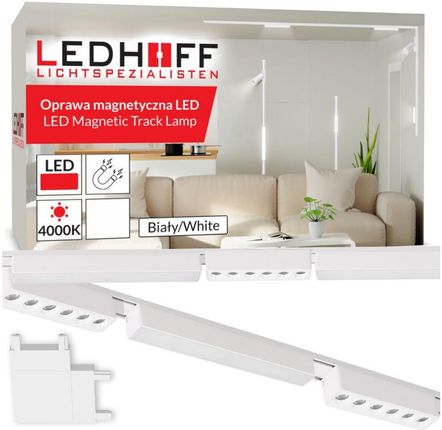 Ledhoff Oświetlenie Szynowe Magnetyczne Zestaw 2X Listwa 1M + 6X Lampa Led Biała (B83152XB8157+3XB8177+3XB8183+B8171)
