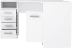 Zdjęcie Forte Biurko Narożne Młodzieżowe Z Szufladami Szafką Ofdb125-120 Biały - Prabuty