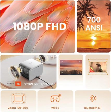 Yaber Projector L2s ホワイト Yaber L2S LEDホームシネマプロジェクター – Yaber Official