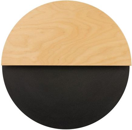 Sigma Ścienny Kinkiet Okrągły Luna Led 7W 3000K Round Naturalny Czarny (40865)
