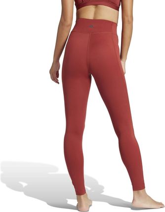 Legginsy treningowe damskie adidas ALL ME ESSENTIALS bordowe JI8344 - zdjęcie 2