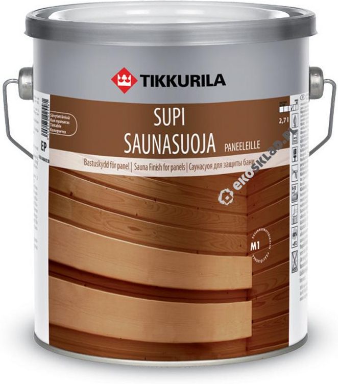 Tikkurila Supi Sauna Wax - Wax For Wooden Sauna Surfaces  Contains Natural Wax Black 1 Litre