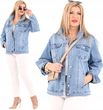 Katana Damska Kurtka Jeansowa Duże Rozmiary Oversize Sportowa Jeans Luźna