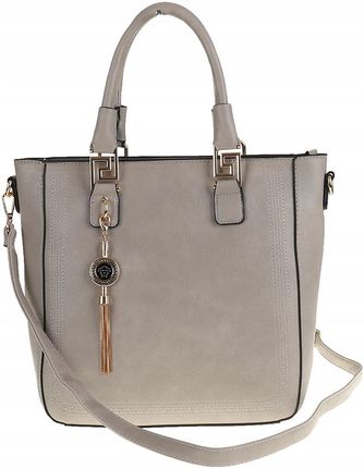 Victoria&Co Torebka Damska szara teczka listonoszka H063 grey - zdjęcie 3