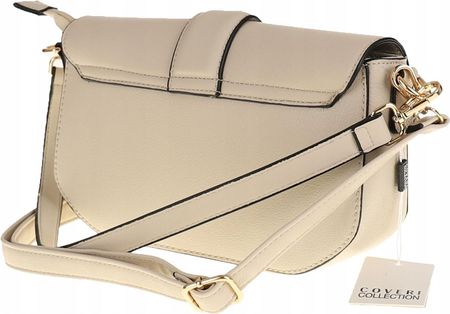 Coveri Collection Włoska Torebka na Ramę kuferek Listonoszka CC233 Taupe - zdjęcie 2