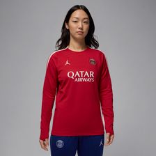 Damska dzianinowa koszulka piłkarska z półokrągłym dekoltem Jordan Dri-FIT Paris Saint-Germain Strike (wersja czwarta) - Czerwony - zdjęcie 1