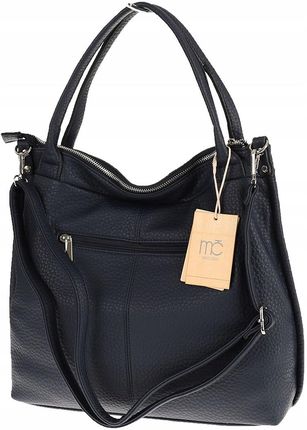 Micussi Włoska Torebka Damska Shoper Worek Listonoszka 8040396 Blue - zdjęcie 5