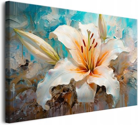 Nowoczesny obraz na płótnie obraz na ścianę do salonu kwiaty lilia 80x120 1784277304