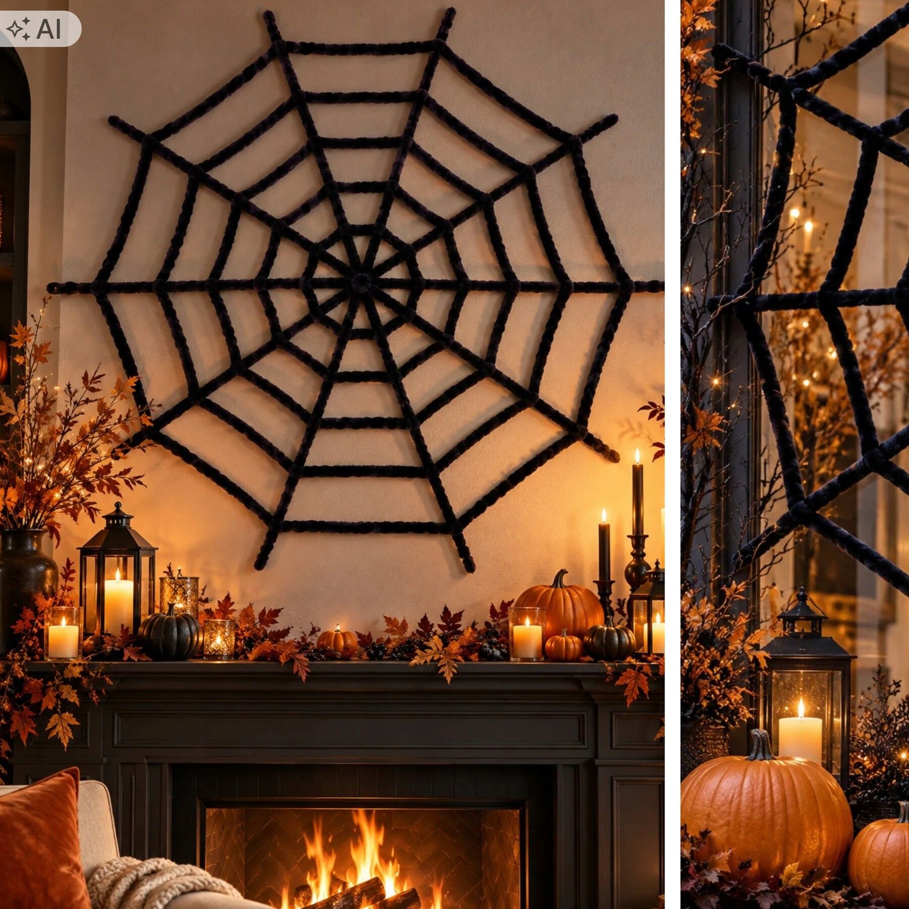 Straszna Dekoracja Wisząca Na Halloween Pajęczyna Spider-man Pluszowa ...