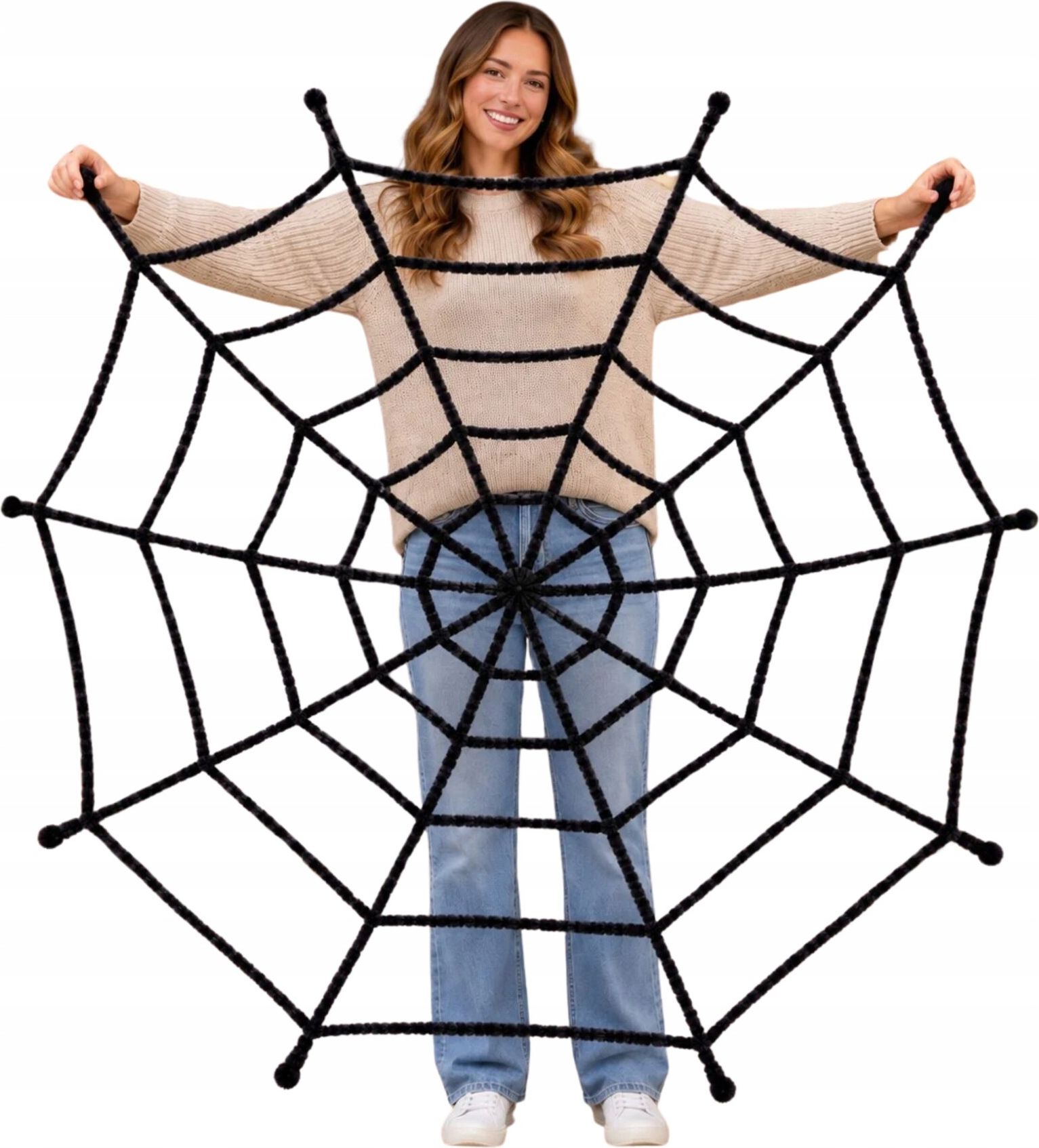 Straszna Dekoracja Wisząca Na Halloween Pajęczyna Spider-man Pluszowa ...
