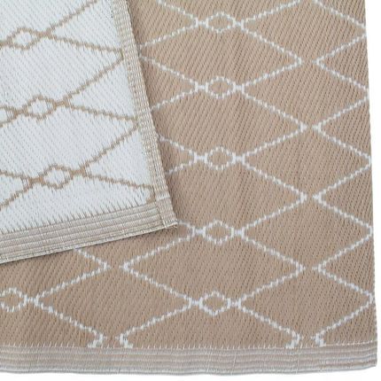 Dywan na Balkon taras do kuchni 120x180 Duży beżowy Boho romby Wodoodporny 1783886878