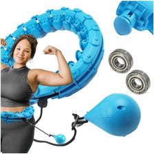 Hikey Hula Hop Odchudzające Xl Z Wypustkami Plus Size Pro 115Cm W Talii + Łożyska Niebieski