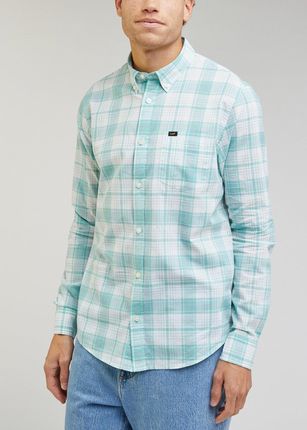 LEE BUTTON DOWN MĘSKA KOSZULA MATERIAŁOWA DUSTY JADE L880BA41