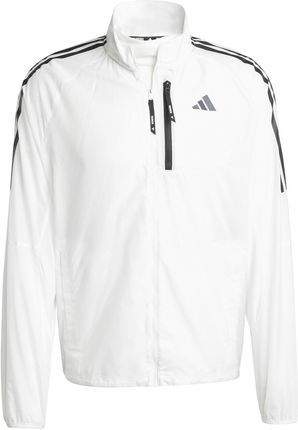 Kurtka do biegania męska adidas OWN THE RUN 3-STRIPES biała JD7760