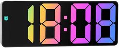 BUDZIK Zegar Z Alarmem Cyfrowy LUSTRO LED RGB Termometr Elektroniczny 4110