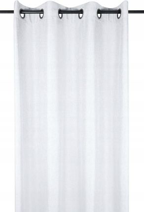 Zasłona gotowa Bea na przelotkach 140x280 biała kółka Glamour Boho gładka 1784563013