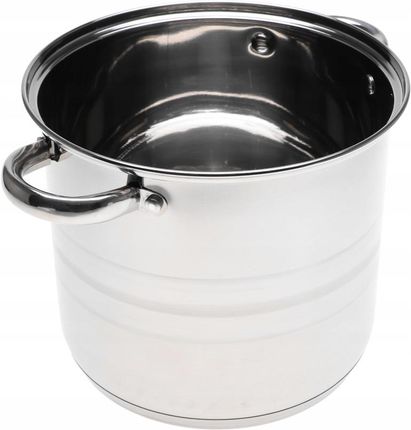 GARNEK STALOWY Z Pokrywką Głęboki Wysoki 15,5l 30cm INDUKCJA Gaz 547 - zdjęcie 2