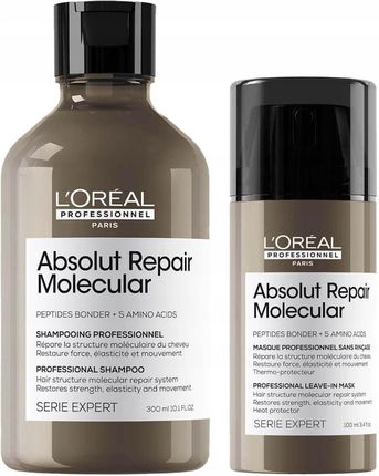 L'Oréal Professionnel Loreal Zestaw Do Włosów Zniszczonych Absolut Repair Molecular Szampon Maska