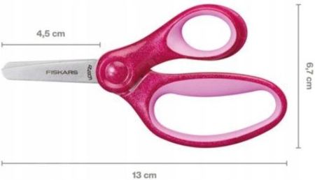 Fiskars Nożyczki 13Cm Dla Dzieci Dziecięce Wiek 6+ Szkolne Ostre Różowe - zdjęcie 2