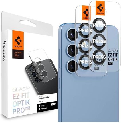 Spigen Nakładka Na Obiektyw Optik Pro Glas.Tr Ez Fit Do Samsung Galaxy S25+ Czarny