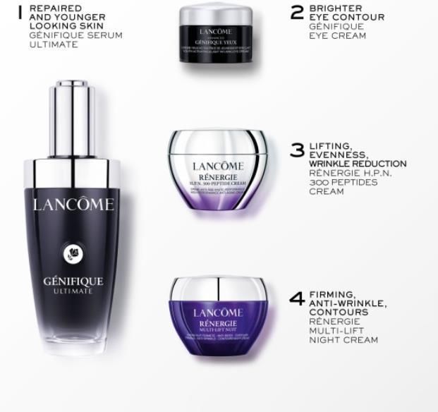 LANCOME GENIFIQUE ULTIMATE トライアルセット Zestaw z Génifique Ultimate Serum 50ml | Edycja limitowana