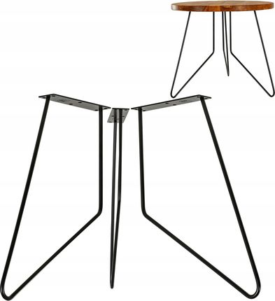 Noga metalowa do stołu stolika kawowego czarna 50 cm noga loftowa 1781034464