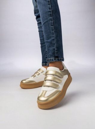 Damskie Sneakersy – Złote AURORA GOLD 39 - zdjęcie 2