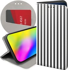 Hello Case Etui Z Klapką Do Apple Iphone 16 Pro Paski Linie Fale Futerał