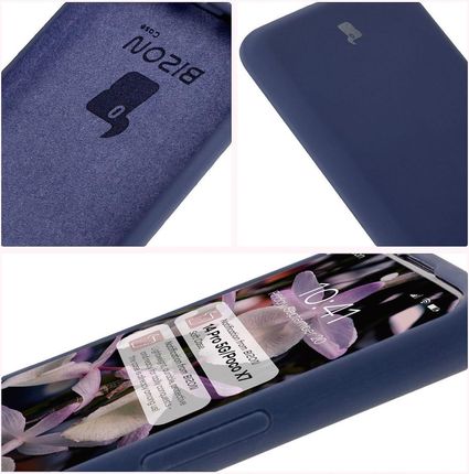 Bizon Silikonowe Etui Soft Case Do Xiaomi Redmi Note 14 Pro 5G Poco X7 Ciemnoniebieskie - zdjęcie 5