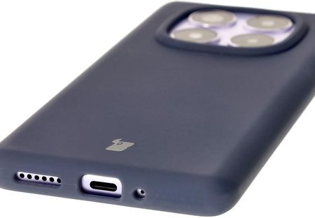 Bizon Silikonowe Etui Soft Case Do Xiaomi Redmi Note 14 Pro 5G Poco X7 Ciemnoniebieskie - zdjęcie 4