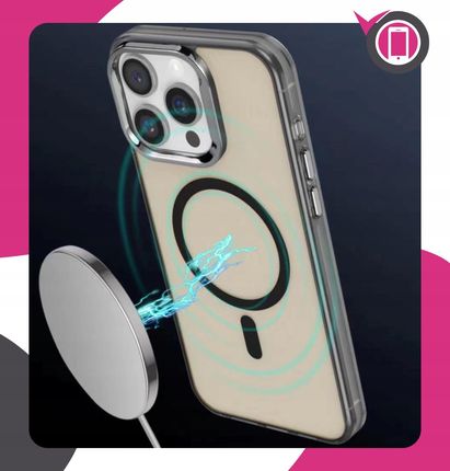 Martech Etui Do Apple Iphone 14 Magsafe Srebrny Case Matowy Obudowa Pokrowiec Tył - zdjęcie 4