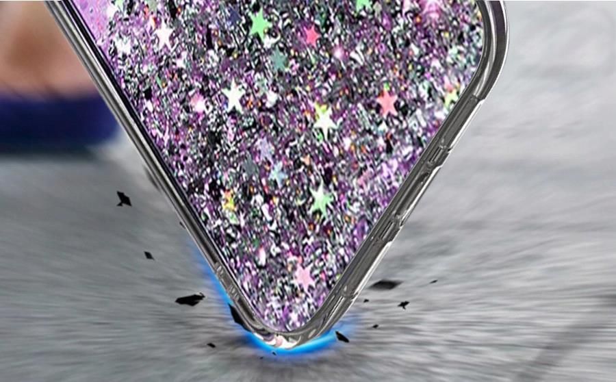 Bling Makeup Mirror Case For Motorola Moto G15/G15 Power – Sparkly Purple TPU