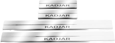 Steel Renault Kadjar Nakładki Progowe Ze Stali Nierdzewnej 304 Wykończenie Połysk Czarne Napisy (412072) - zdjęcie 3