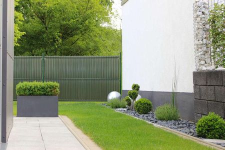 Listwy ogrodzeniowe pionowe, wąskie 153×250 cm RD01 Jasny brąz – komplet - zdjęcie 3