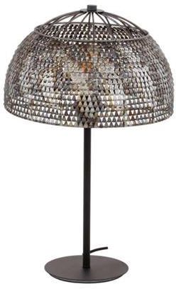 LAMPA STOŁOWA ASTER 35 CM METALOWA CZARNOBRĄZOWA