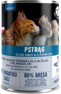Petrepublic Karma Mokra Dla Kotów Dorosłych W Sosie Pstrąg 400G - zdjęcie 2