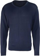 Zdjęcie Premier Sweter Męski Z Dzianiny Dekoltem V Niebieskie - Jelcz-Laskowice