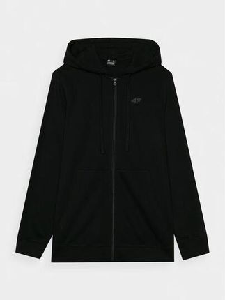 4F bluza dresowa męska rozpinana z kapturem 4FWMM00TSWSM1768 czarna - zdjęcie 2