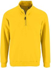 Sol'S Sweter Męski Stan Zip Z Kołnierzem Stojącym Żółte