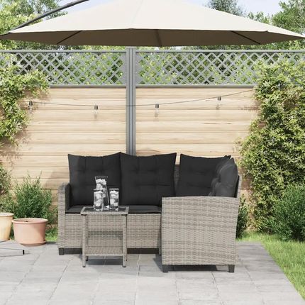vidaXL Sofa Ogrodowa Ze Stołem I Poduszkami W Kształcie Litery L 4103874 - zdjęcie 2