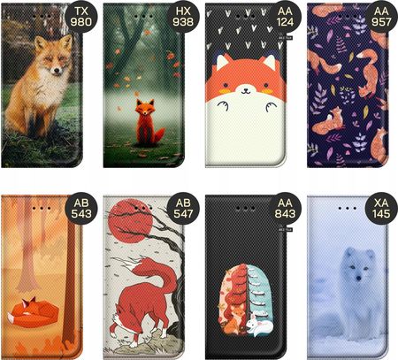 Etui Z Klapką Do Samsung Galaxy S25 Liski Lisy Fox Futerał Pokrowiec - zdjęcie 6