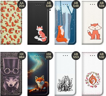 Etui Z Klapką Do Samsung Galaxy S25 Liski Lisy Fox Futerał Pokrowiec - zdjęcie 2