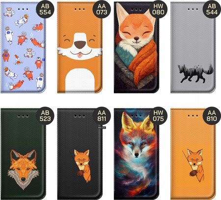Etui Z Klapką Do Samsung Galaxy S25 Liski Lisy Fox Futerał Pokrowiec - zdjęcie 4