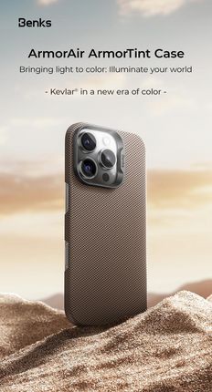 Benks Etui Magnetic Armor Tint Kevlar 1000D Do Iphone 16 Plus Niebieski - zdjęcie 2