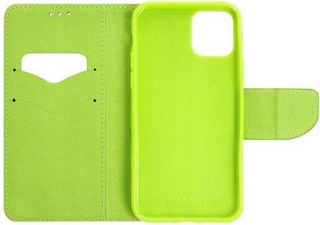 Kabura Fancy Book Do Samsung S25 Granatowo Limonkowy - zdjęcie 3